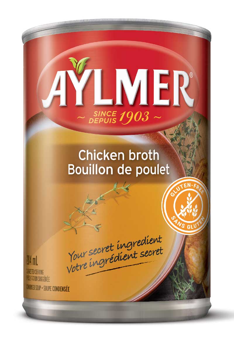 GLUTEN FREE CHICKEN BROTH - Aylmer Soup - Your Secret Ingredient